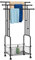 Porte-serviettes autoportant pour piscine et extérieur, 3 étages, avec panier de rangement, 107,5 cm de haut, support de séchage peu encombrant avec roulettes et base en métal lourd, pour salle de