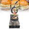 Machine à hamburgers électrique, gaufrier et sorbetière, poêle en fonte antiadhésive, chauffage double face avec contrôle à 300 °C et minuterie de 5 minutes pour des collations rapides