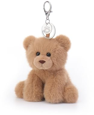 Apricot Lamb Loisirs Ours Mignon Porte-clés Peluche Peluche Porte-clés Jouet pour Sac à Dos Enfant Porte-Monnaie 12 cm
