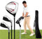 Set completo di mazze da golf, per destrorsi, con driver in titanio, ferri (7/S), legno da fairway, putter e borsa, per sport all'aria aperta
