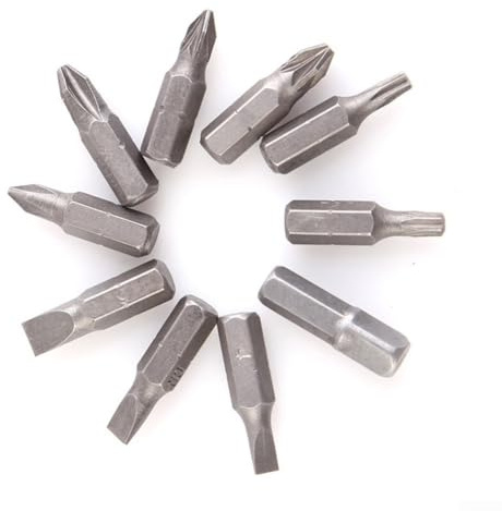 Ratschenschraubendreher mit 9 Bits und 1/10.2 cm Sechskant-Adapter umkehrbarer Vorwärts-Rückwärtsantrieb für Heimwerker Autoreparatur Möbelinstallation