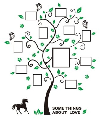 Family Tree Wall Sticker DIY Photo Frame Memory Tree Wall Decal Self Adhesive Decorative Wallpaper