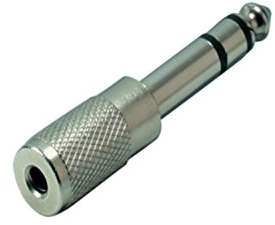 Adapter 6,3mm Klinkenstecker auf 3,5mm Klinkenbuchse Stereo Metall