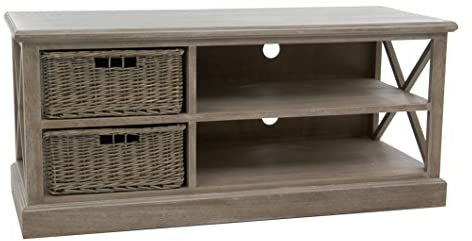 J-Line TV-Cabinet+2 Korb HZ Grey W