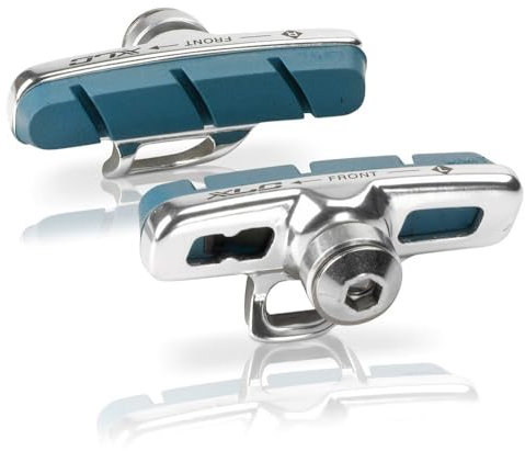 XLC Unisex – Erwachsene Bremsschuhe Cartridge Road Campa für Carbon 4er Set 50 mm, Silber, blau