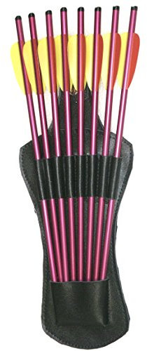 Seitenköcher Köcher für Armbrustbolzen aus Kunstleder mit 8 Bolzen