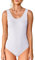 VEDATS Damen Body Träger Top Bodysuit Unterhemd Achselhemd (L, Weiß)