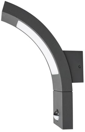 Lucande LED Wandleuchte außen Juvia mit Bewegungsmelder (spritzwassergeschützt (Modern) in Schwarz aus Aluminium (1 flammig,) - Wandlampe für Außenwand/Hauswand Haus Terrasse und Balkon