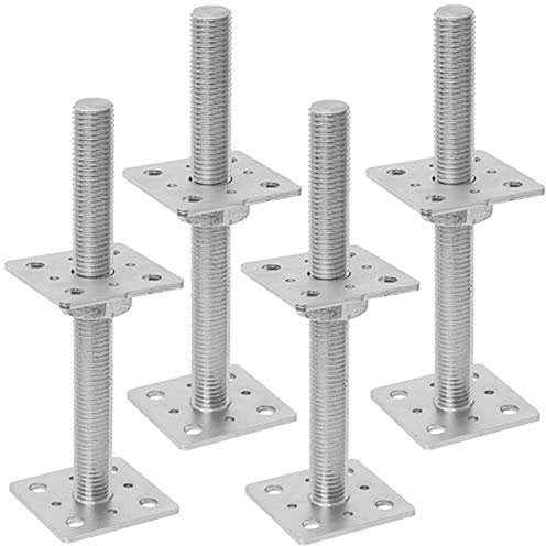 4x Pfostenträger 80x250mm Stützenfuß Bodenfuß Betonfuss Höhenverstellbar