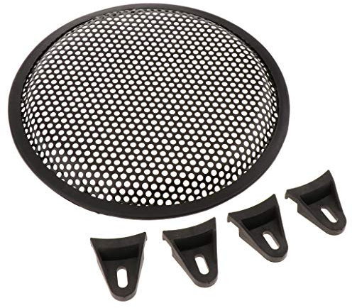 perfk Garde de Protection pour Haut-parleurs Grille Cache Garde Noire - Noir 8 Pouces