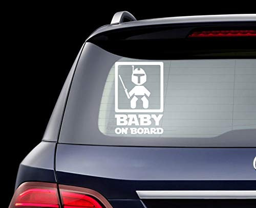 CECILIAPATER Baby On Board Autoaufkleber Auto Aufkleber Jedi Baby On Board Auto Schild Darth Vader für Rally Race Auto Truck Wand Fenster
