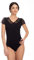 Evoni Damenbody mit kurzen Ärmeln und Rundhals I Damen T-Shirt I Bodysuit Women I Unterzieh-Body I Kurzarm-Body mit optimaler Passform schwarz S