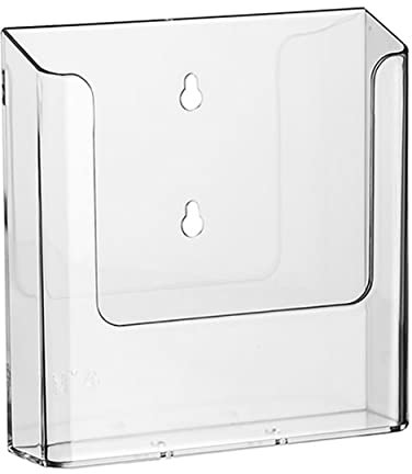 ogoPLUS DIN A5 Wandprospekthalter Hochformat / Prospekthalter, Prospektständer, Flyer-Ständer, Flyerhalter, Prospektbox glasklar, Aufsteller, Werbung, Wandmontage