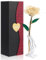 Easegain Gold Dipped Rose White,Dipped in 24k Gold-Long Stem Rose Flowers Artificial for Decoration,Rose Flowers with Transparent Stand & Gift Box,Gift for Mom,Lover,Women,Thanksgiving Day
