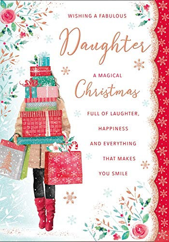 Regal Publishing Traditionelle Weihnachtskarte für Tochter, 25,4 x 17,8 cm, C85289