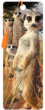 3D LiveLife Lesezeichen - Erdmännchen Blick von Deluxebase. Ein Erdmännchen-Lesezeichen mit linsenförmigen 3D-Kunstwerken, lizenziert vom bekannten Künstler David Penfound