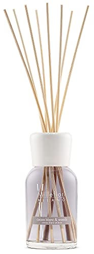 Millefiori Milano Raumduft Duftdiffusor mit der Duftnote Cocoa Blanc & Woods in Einer 250ml Flasche mit 8 Duftstäbchen, 7DDCB
