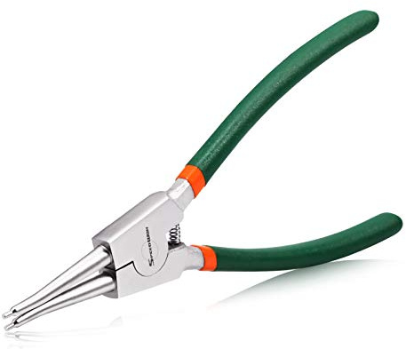 SPEEDWOX Sicherungsringzange, 22,9 cm, Sprengringzange, extern, strapazierfähig, Präzisions-Kreis-Halterungsringzange, gerade Backe für Ringentferner