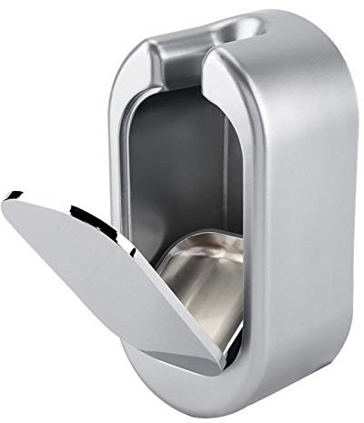 Brosse de Toilette de Luxe en Acier Inoxydable Ensemble de Brosse de Toilette Porte-brosse de Toilette Mural Compact avec Poignée en Acier Inoxydable pour le Rangement et L'organisation de la(Argent)