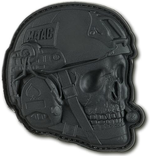 M-Tac 3D Patch War is Hell, taktische PVC Aufnäher mit Klett, militärischer Morale Patch, Totenkopf Design, für Rucksäcke, Jacken, Taschen, Ausrüstung, Kampfsport, Outdoor, Airsoft, Schwarz