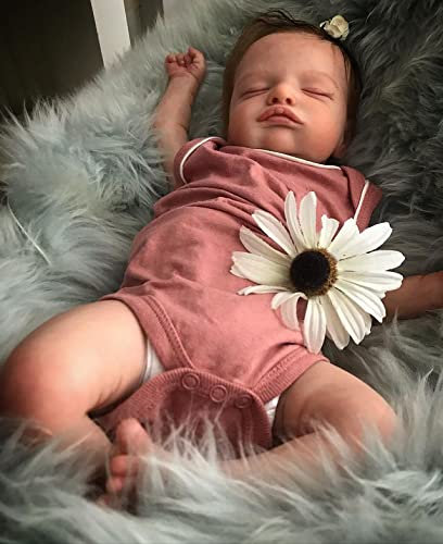 Enjoy with Love Neue 49 cm bemalte Puppe Rosalie Neugeborenes Babypuppe mit Genesis Hochwertige 3D-Hautfarbe Mehrere Schichten Malerei sichtbar Vei