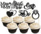 Gyufise 24 Stück Cupcake-Topper, schwarzer Glitzer, I Do Love, Herz-Ring, Miss To Mrs, Cupcake-Picker, Brautparty, Kuchendekorationen für Hochzeit, Verlobung, Junggesellinnenabschied