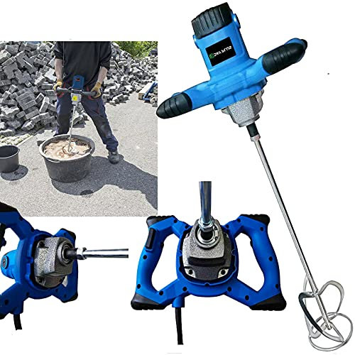 Mezclador manual de 2600 W, mezclador de concreto, portátil de cemento de cemento ajustable, 6 Speed Paint Mixer, 230 V Pádel Drill Mixer Stirring Tool for Mortar Grouts Paint Cement Plastering
