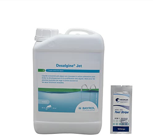 BAYROL DESALGIN Jet Liquide - 3L | Anti-Algues Préventif - Non moussant + 10 Tests HPS OFFERTS 6 en 1