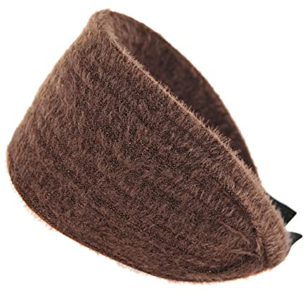 axy Breiter Haarreif mit Plüschstoffe- Wunderschön - Damen Haarreifen Stirnband Haarschmuck HR38 (Braun)