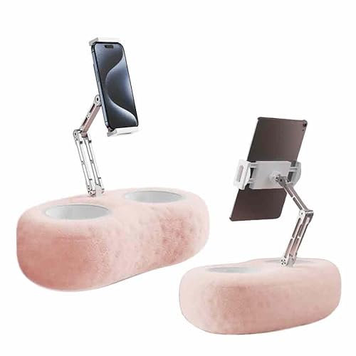 Duvetset Throwpillow stand,Creative Lazy Pillow Mobile Tablet Stand,Mobile Phone Tablet Throw Pillow Bracket Lazy Person Live on Bed Table Top Sofa Cute Mobile Tablet stand