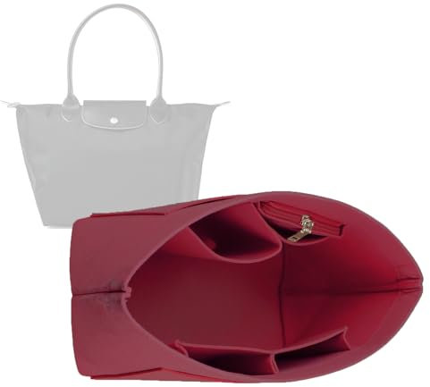 Lckaey Handtaschen-Organizer-Einsatz für Longchamp Le Pliage Neo (groß) Handtaschen-Einsatz, Organizer, 1012claret2 L/27,9 x 25 x 17 cm AG