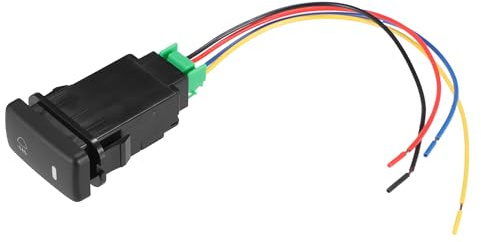 QUARKZMAN Heckschalter Für Nebelschlussleuchte 1 Stück Für Toyota Alphard | Material: ABS, Farbe: Schwarz, Größe: 6x3.9x2.1 Cm, Kabellänge: 19.5 Cm, Pin-Anzahl: 5, Für Toyota Isis 16-29