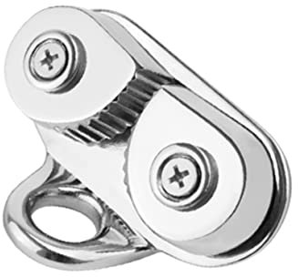 SUPVOX Stainless Steel Cam Cleat with Jam Cleat for Rails, 316 Marine Grade Automatic Rope Clamp for Sailing Boats, Kayaks, Dinghies and Canoes