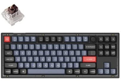Keychron V3 QMK Tastiera meccanica personalizzata Hot-swap OSA PBT Keycap RGB Backlight K Pro Brown Interruttore con manopola