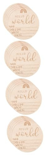 Abaodam 20 Stk Namensschild aus Holz Ankündigungstafel Babygeburt geburtskarten babyzimmer möbel holzscheiben Embleme Kindergarten Namensschilder für Babys neugeborene foto requisiten