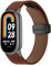 SeNool PU Lederarmband Kompatibel mit Xiaomi Smart Band 10/9 / 8, Magnetischer Magnetverschluss Männer und Frauen Leder Ersatzarmband Uhrenarmbänder für Xiaomi Mi Band 10/9/8 - Braun