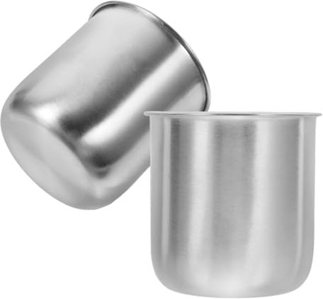 Mikinona 2 Stücke Reis Messbecher Edelstahl Reiskocher Becher Getreidebecher für Die Küche Spülmaschinenfest Ideal für Reis und Getreide