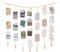 Mkono Makrame Hängende Foto-Display Boho Wand Dekor, Holz Perlen Girlande Bild Karte Collage Rahmen Halter mit 45 Clips für Schlafzimmer Wohnzimmer Schlafsaal, Teen Teenage Mädchen Geschenke