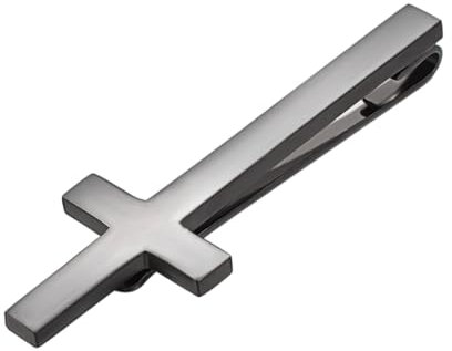 Asienice Krawattennadeln Kreuz für Herren Schwarz Krawattenklammer Kreuz Anstecknadel Kupfer Hochwertig Herren Krawattennadel