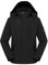 Ynport Crefreak Veste Imperméable en Plein air Pour Hommes Veste à Capuche de Randonnée Respirante Trench-coat en Plein air Veste Coquille Légère Veste Coupe-Vent de Montagne, Noir, XXL