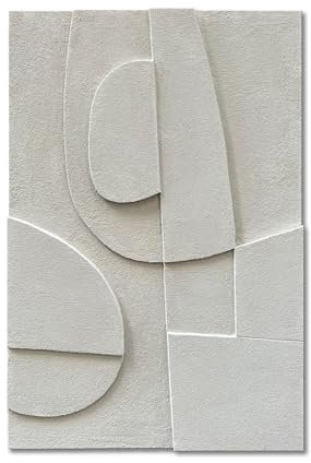 Epicler art Handgemalte, abstrakte Wanddekoration, Ölgemälde, 91,4 x 61 cm, weiß, abstrakt, Wanddekoration, Gemälde