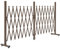 Outsunny Valla de Jardín Exterior de Aleación de Aluminio Valla Metálica Extensible con Rueda para Decoración Terraza Patio 405x31x103,5 cm Café Oscuro