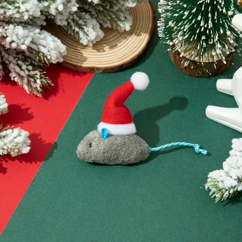 Boules de Noël unies pour animaux de compagnie, herbe à chat, souris, chats, décorations de Noël énergisantes à suspendre au plafond pour les fêtes de Noël