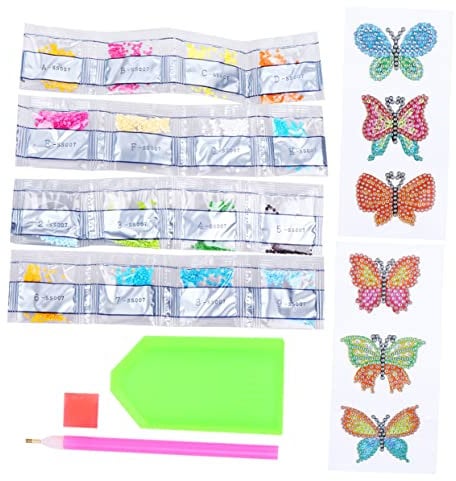 Vaguelly 1 Pack DIY Beads Painting Refrigerator Magnets for DIY Rhinestone Painting Kit Beads Painting Decor DIY Accessories Cartoon Pattern Beads Painting
