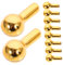 BESTonZON 10pcs Doll House Door Handle Mini Furniture Knobs Miniature Door Knobs Tiny Cabinet Drawer Knobs Dollhouse Door Lock Dollhouse Door Knobs 1/12 Scale Miniature Knobs Plastic Golden
