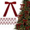 12/24 Stück Rote Schleifen Samt Christbaum 2024 Adventskalender Weihnachtsbaum Schleifen Weihnachtsbaumschmuck für Christbaumschmuck, Kranz, Girlande Samtschleifen (Rot x 12 Stück)