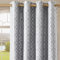 HORIMOTE HOME 100% Blackout Eyelet Curtains 90x90 Inch (2 Panels) - Thermal Insulated Curtains with Noise Reduction, Heavyweight Jacquard Woven Grey Curtain for Bedroom,Living Room