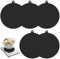 5 Pezzi Tappetini in Silicone Nero, Tappetino Piano Induzione, Tappetini Protettivi per Fornelli a Induzione, Tappetino Silicon, Tappetini Antiscivolo in Silicone,Tappetini Rotondi
