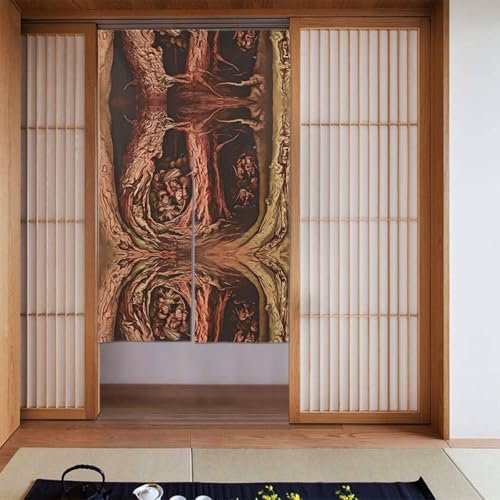 WZYWHJ The Man in The Treehouse Printing Curtains - Versatile Room Dividers for Home, Office, Kitchen, Bathroom - Stylish and Functional Curtain 34 x 56 in