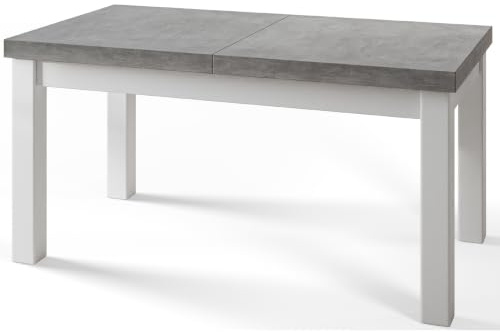 AlpiMeble Rechteckiger Esstisch Ausziehbar, Holzbeinen, 200-300 cm, Atelier | Moderner Wohnzimmertisch, Küchentisch und Esszimmertisch, Tisch mit stabile Konstruktion, Kollektion Classico